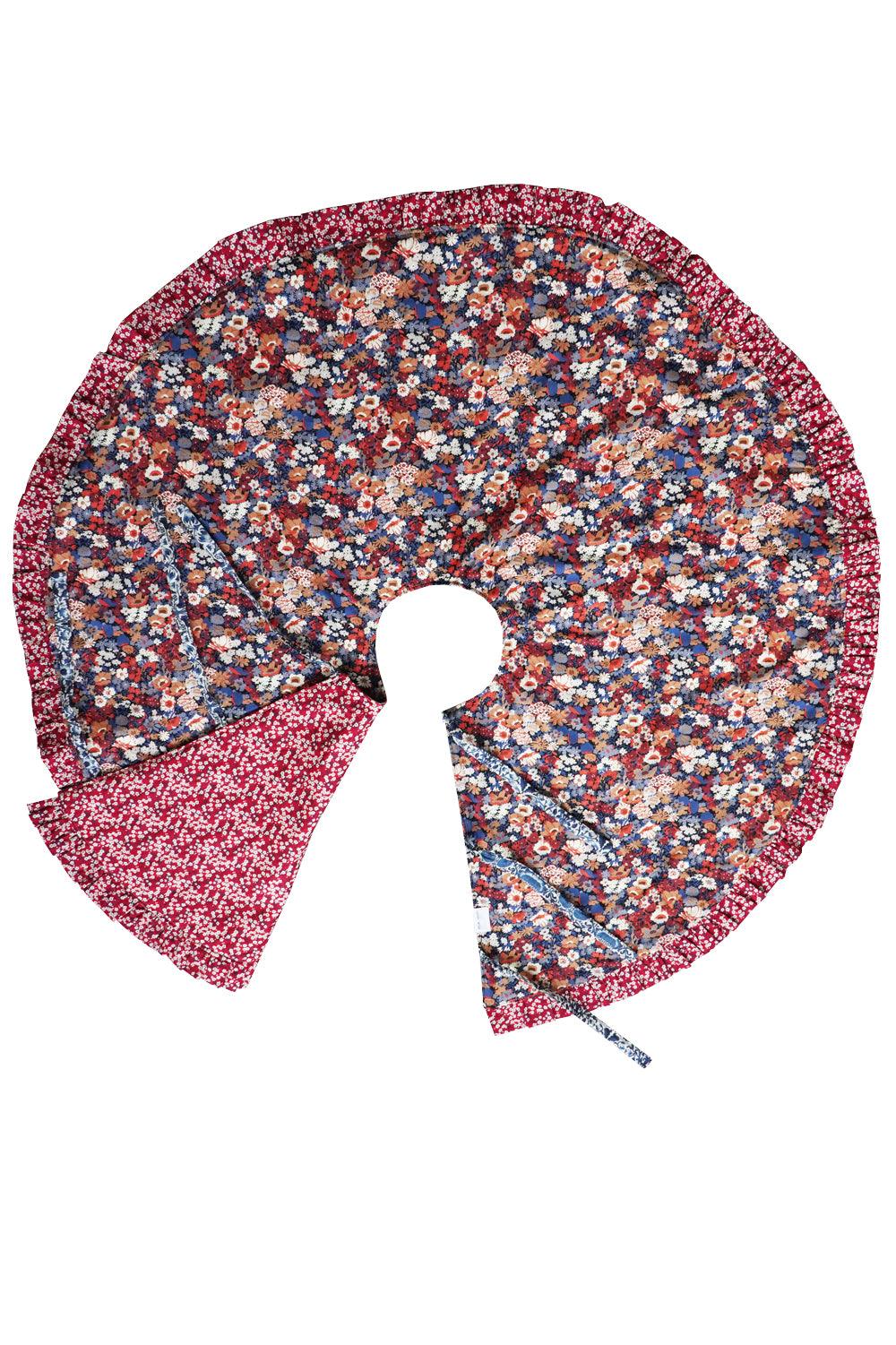 Reversible Christmas Tree Skirt made with Liberty Fabric THORPE