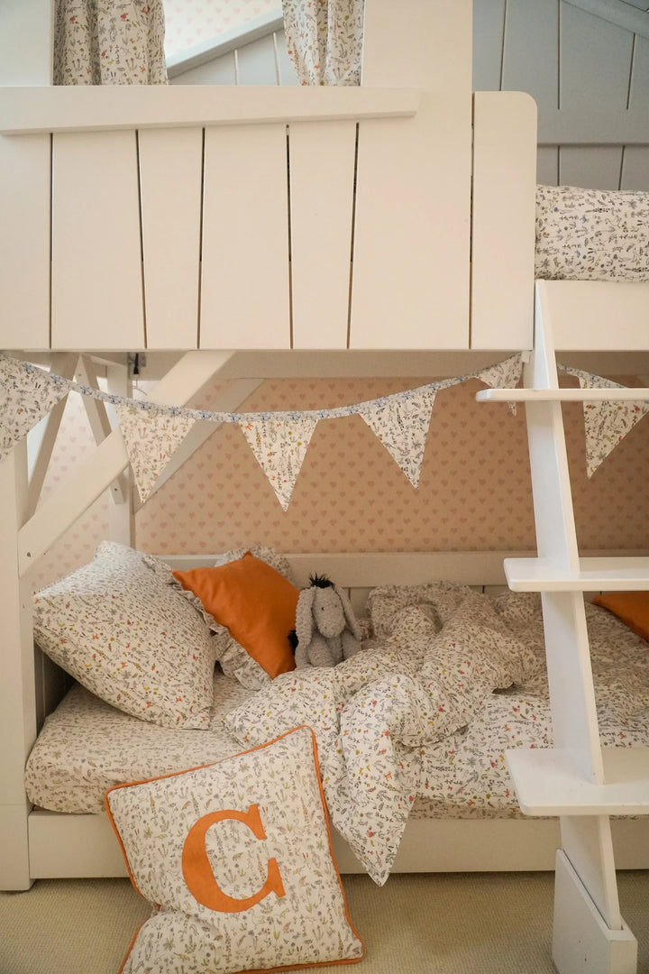 Ruffle Cushion made with Linen Liberty Fabric Turmeric and Theo Green - Coco & Wolf