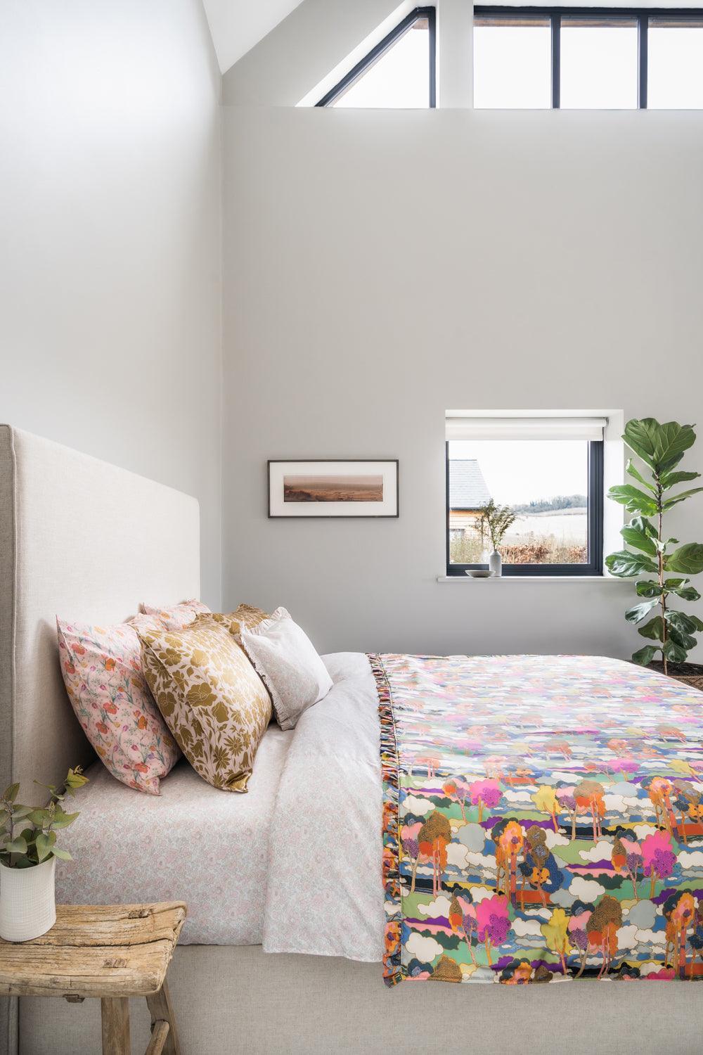 Ruffle Cushion made with Liberty Fabric BETSY LACE - Coco & Wolf