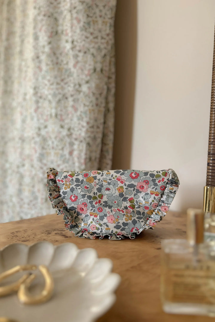 Ruffle Pouch made with Liberty Fabric BETSY