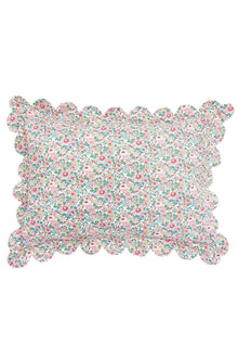 Scallop Edge Pillowcase made with Liberty Fabric BETSY BLOSSOM PINK