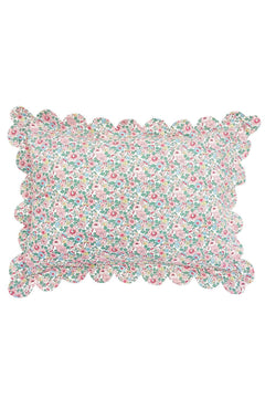 Scallop Edge Pillowcase made with Liberty Fabric BETSY BLOSSOM PINK