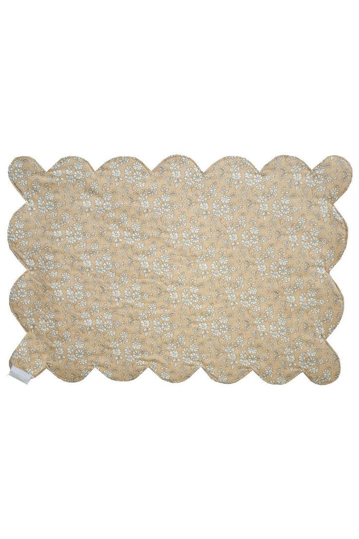 Reversible Scalloped Placemat made with Liberty Fabric STRAWBERRY THIEF SPRING - Coco & Wolf
