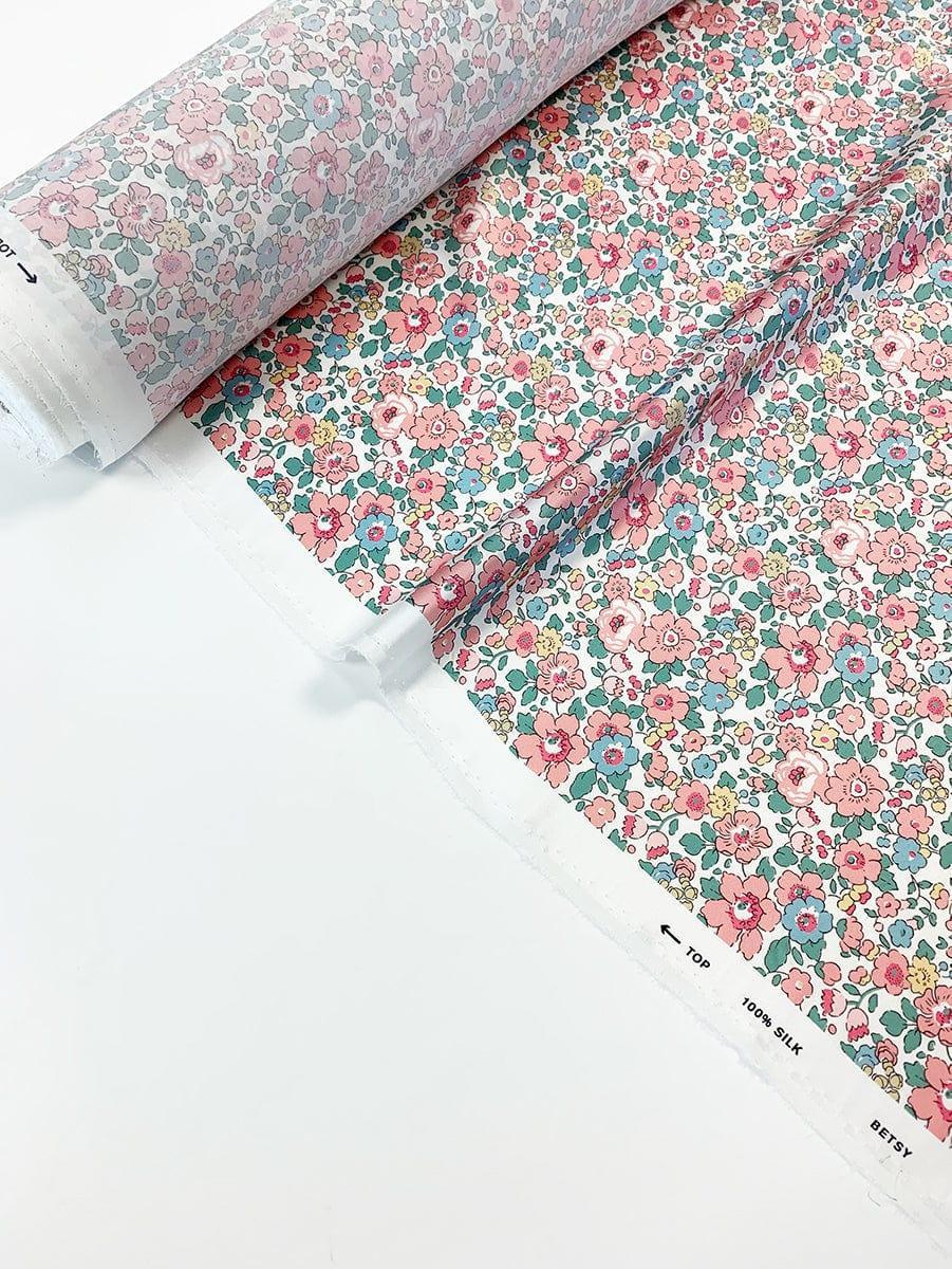 Silk Hair Scrunchie with Tails made with Liberty Fabric BETSY - Coco & Wolf
