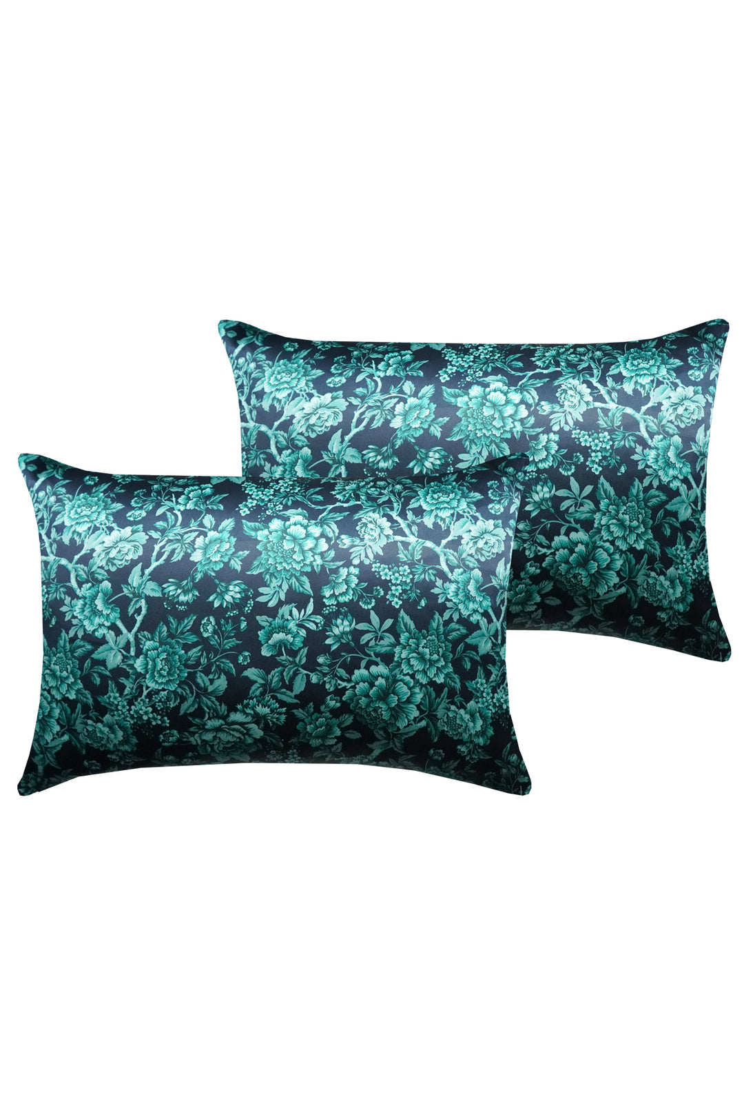 Bridgerton Silk Pillowcase made with Liberty Fabric REGENCY TRAIL GREEN