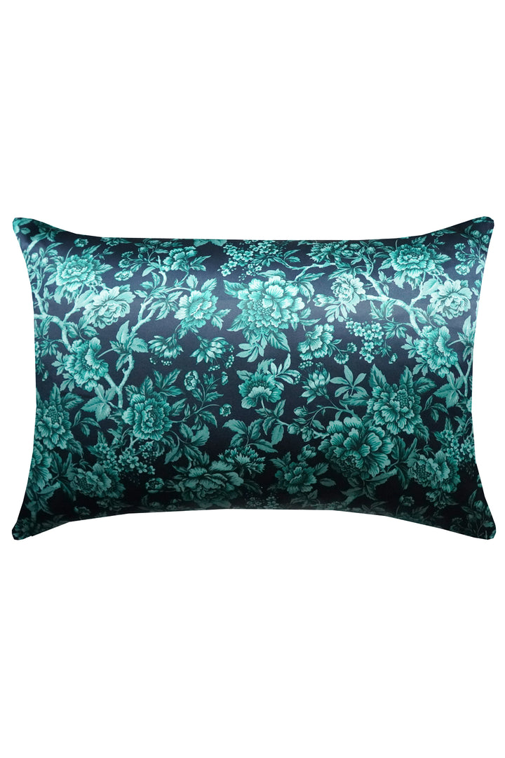 Bridgerton Silk Pillowcase made with Liberty Fabric REGENCY TRAIL GREEN