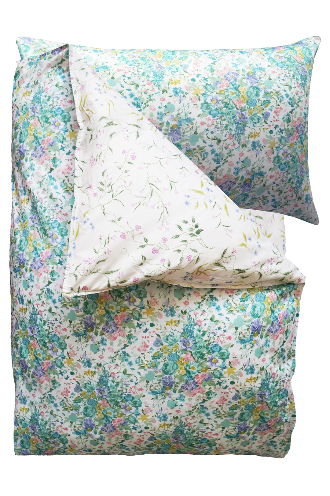 Bridgerton Reversible Duvet Set made with Liberty Fabric BOUQUET PARADE & REGAL BLOSSOM