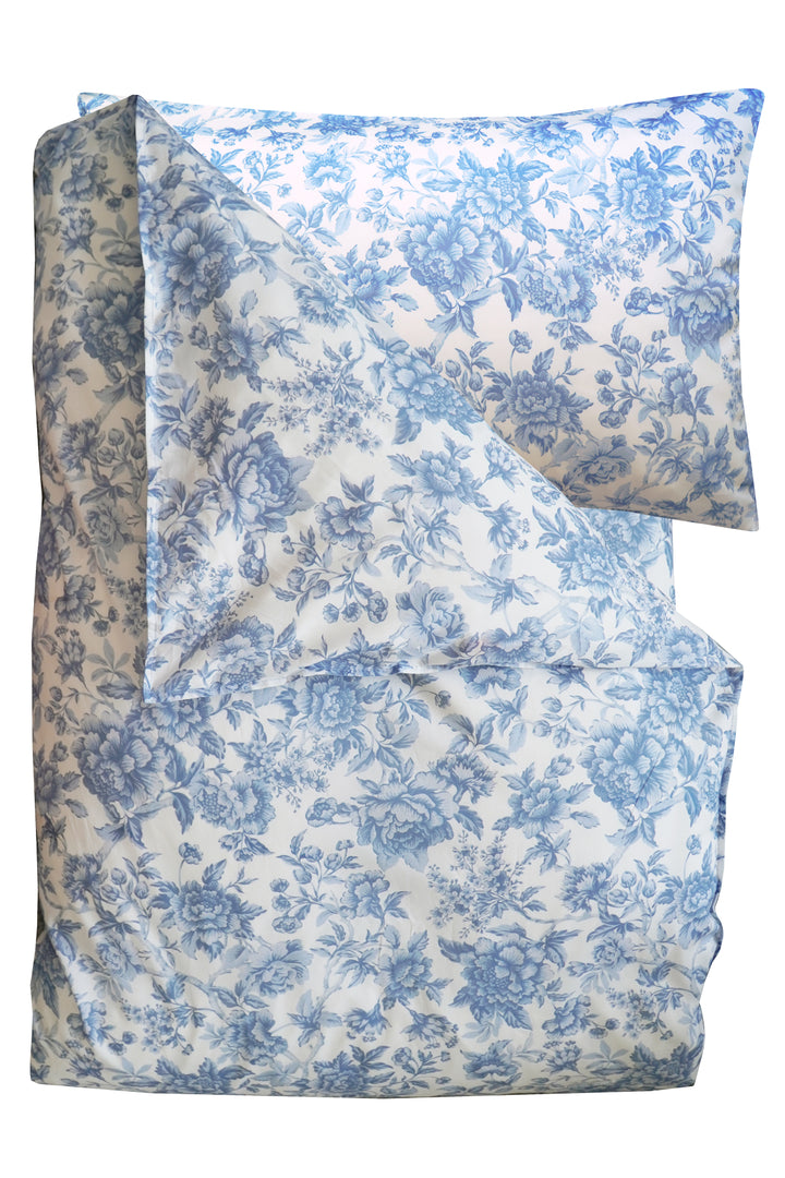 Bridgerton Duvet Set made with Liberty Fabric REGENCY TRAIL CHINA BLUE