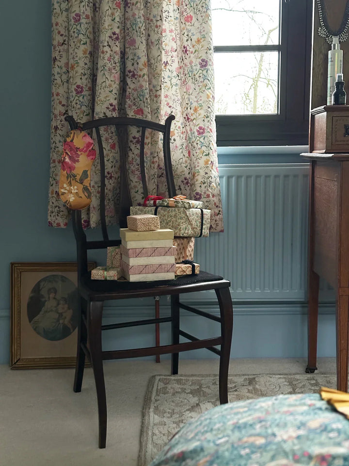 Silk Eye Mask made with Liberty Fabric STATELY KRISTINA - Coco & Wolf