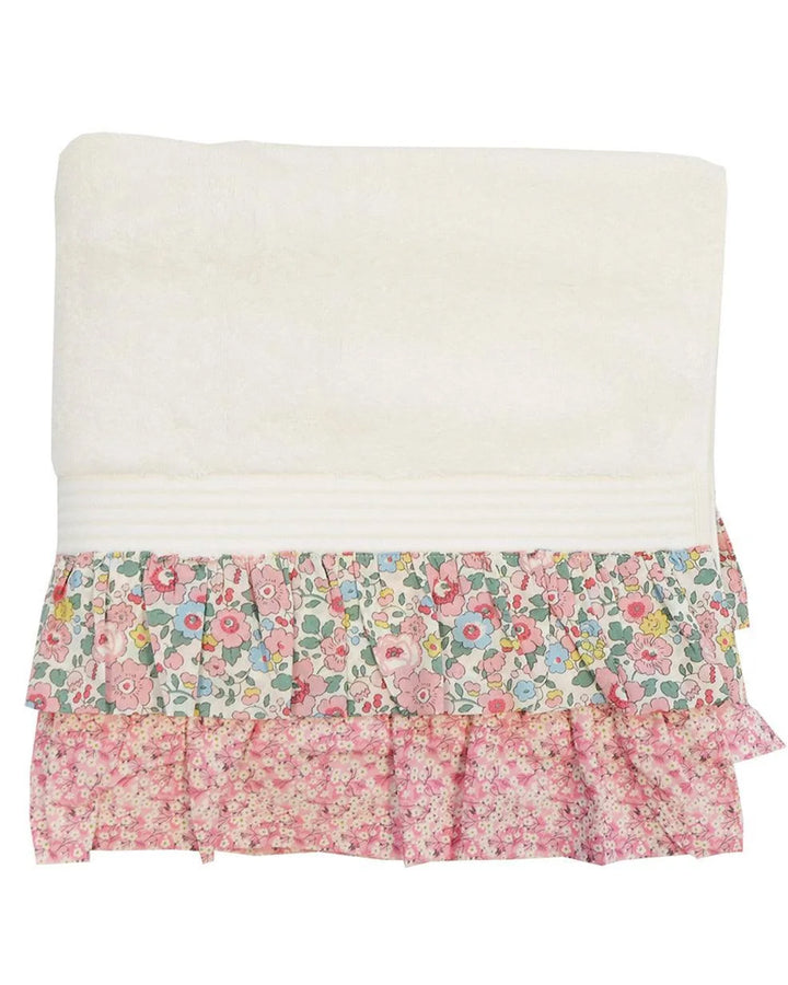 Ruffle Edge Towel made with Liberty Fabric BETSY & MITSI VALERIA